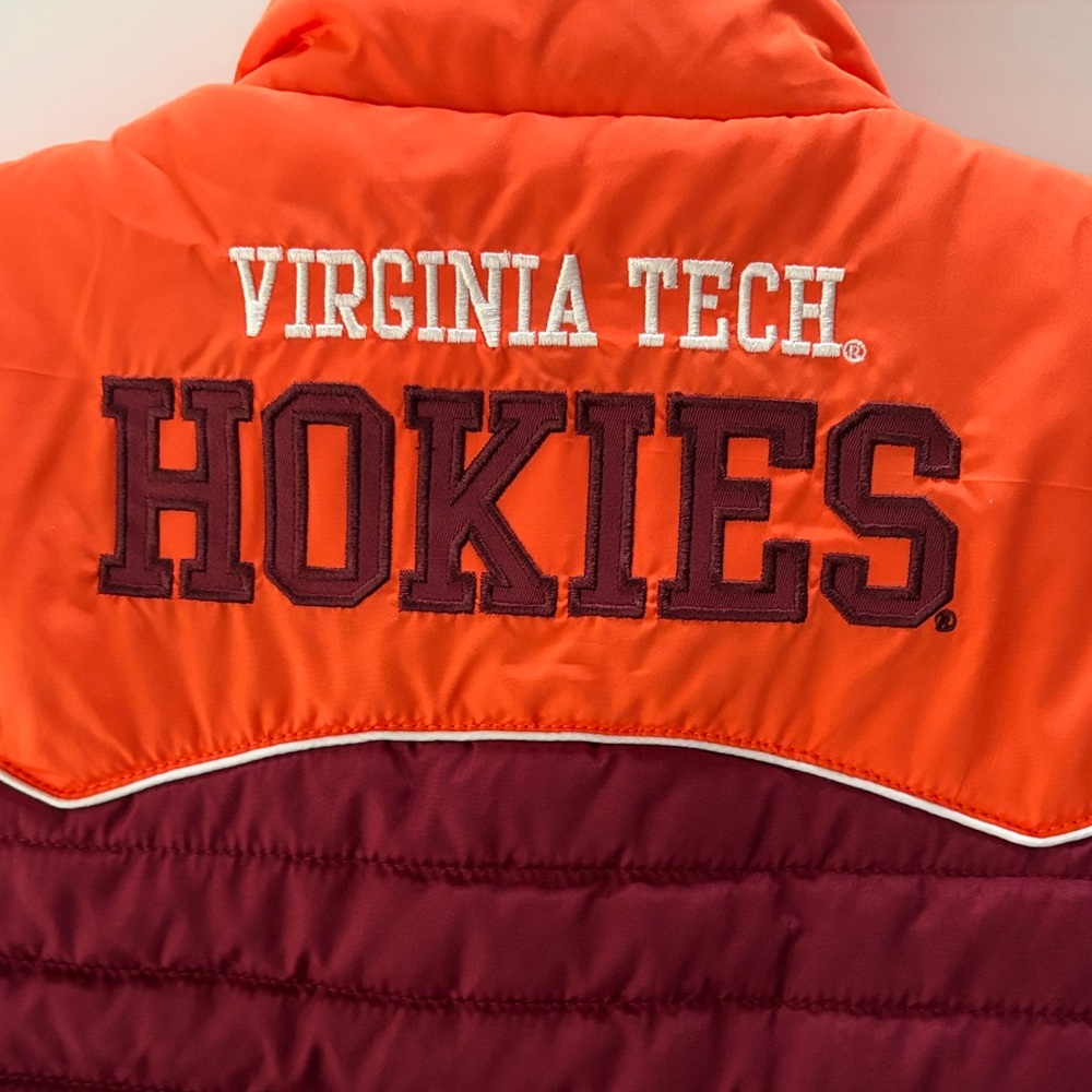 NWT Virginia Tech Quilted Vest in Maroon and Orange XL - Picture 4 of 13